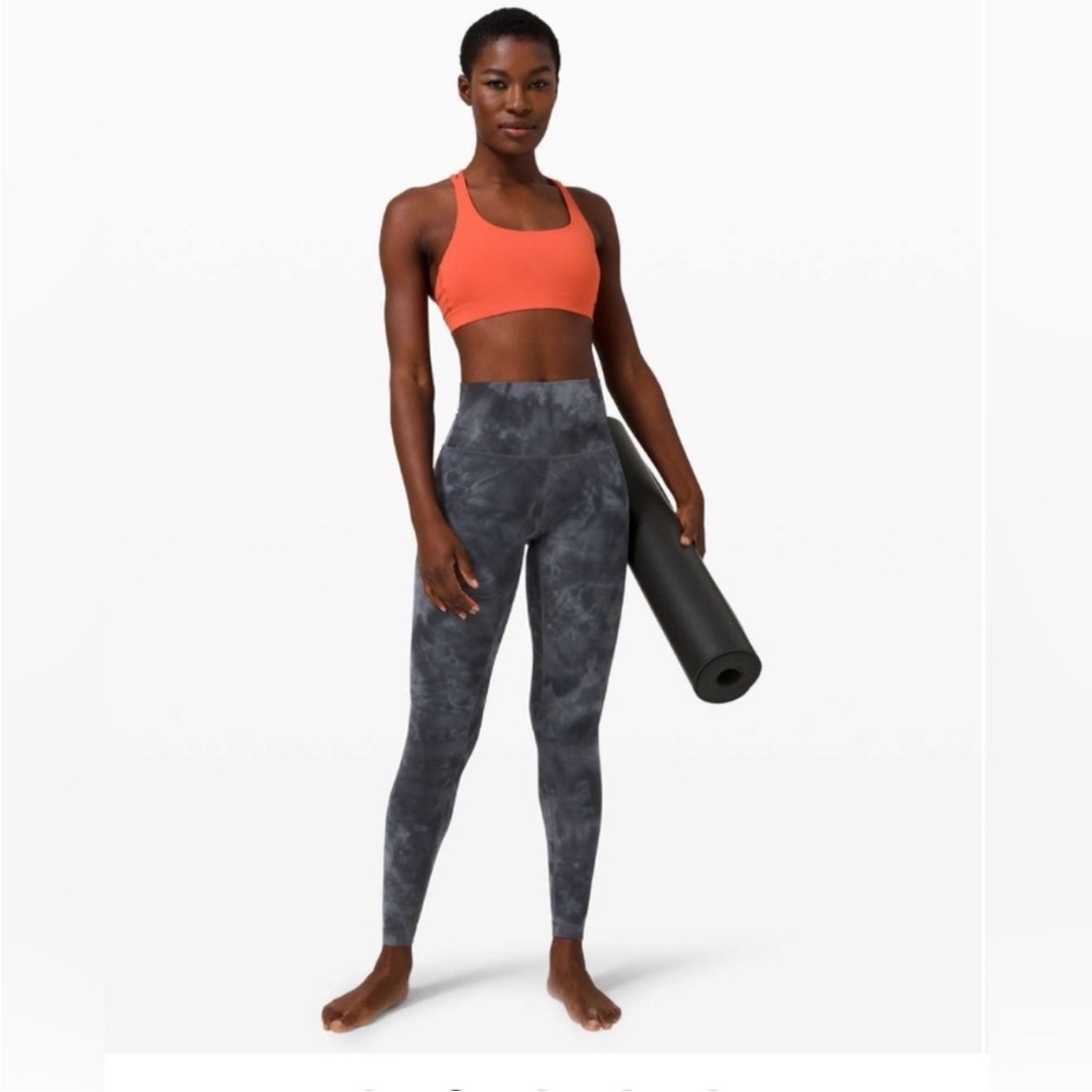 lululemon athletica Orange and Gray Leggings
